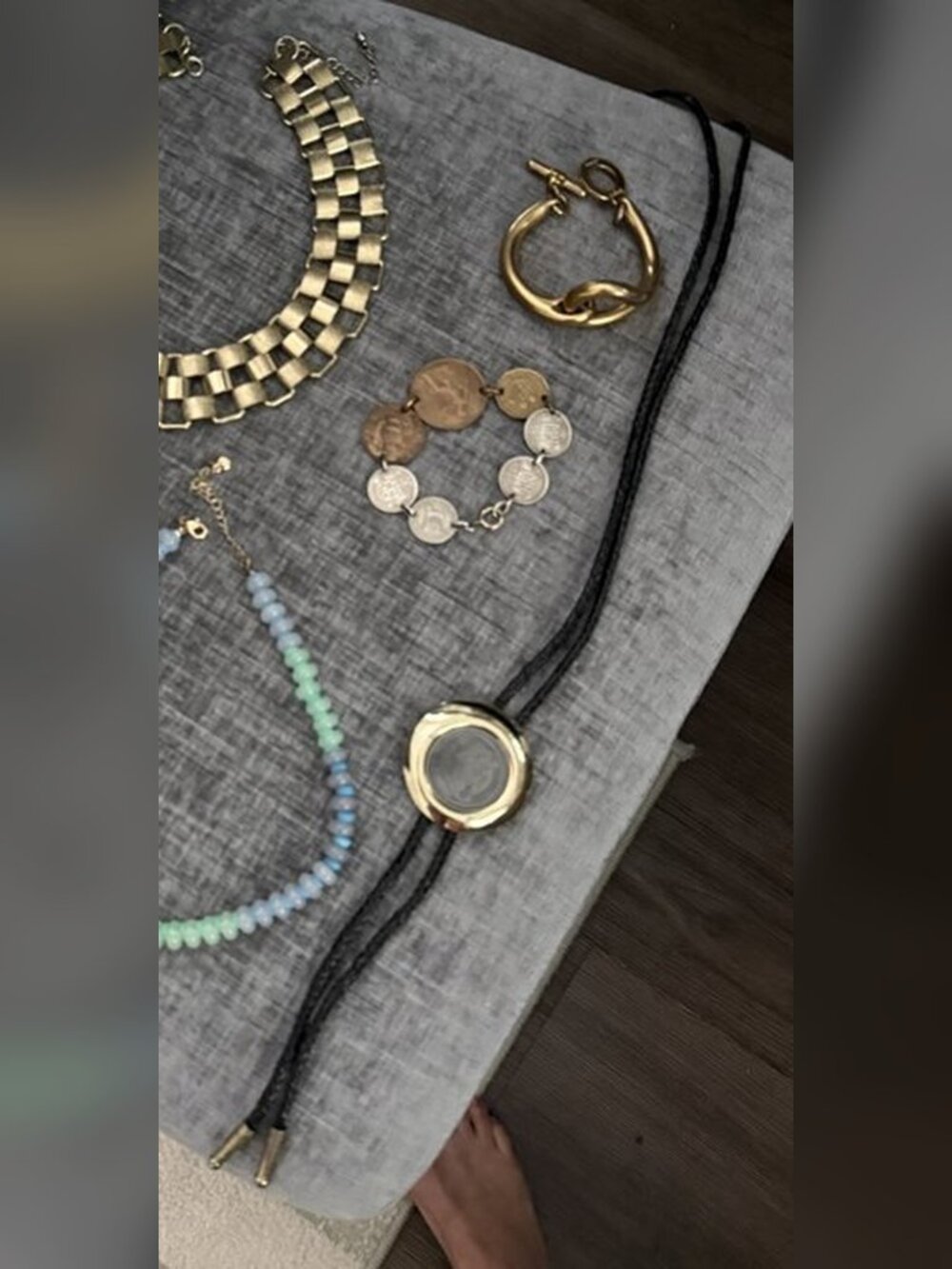Braided Leather Bolo with Coin Slide